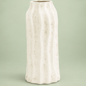 Jarrón crema alto 41.5 cm diámetro 18cm