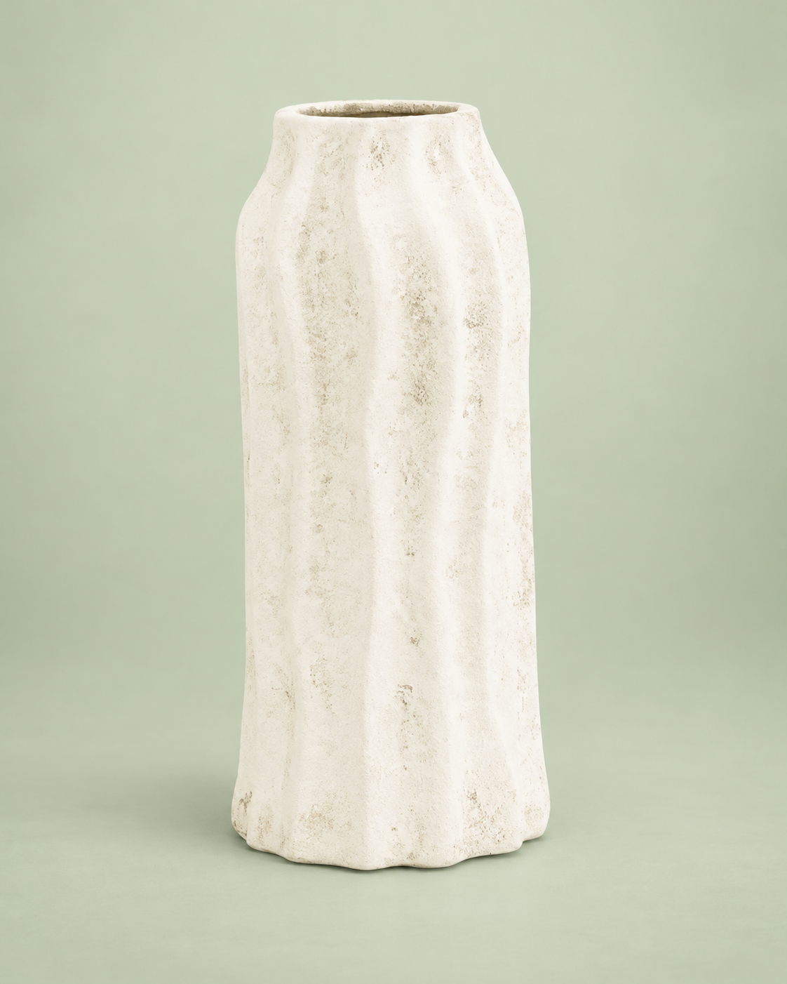 Jarrón crema alto 41.5 cm diámetro 18cm