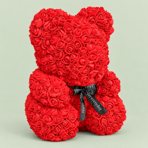 Oso decorativo de rosas foam