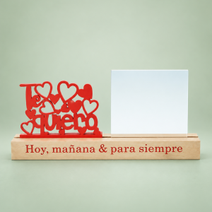 Marco de fotos de madera «Te quiero»